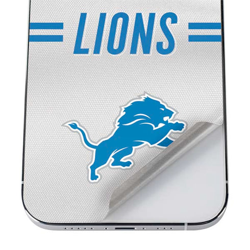 NFL Detroit Lions White Striped iPhone 12 Pro Skin